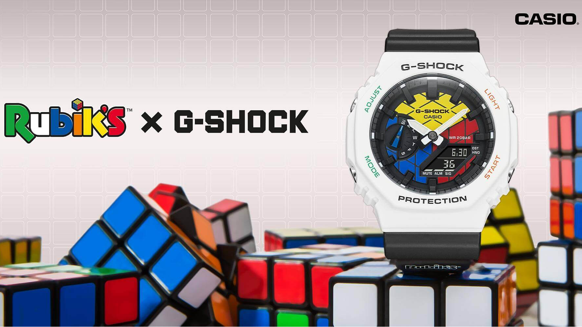 Casio Goes Retro with a New Rubik’s Cube-Inspired G-Shock Watch