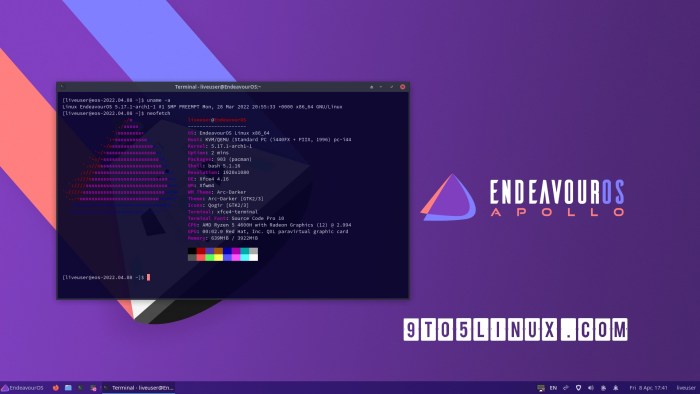EndeavourOS Apollo Lands with Worm WM, Improved Installation Experience, and More - 9to5Linux