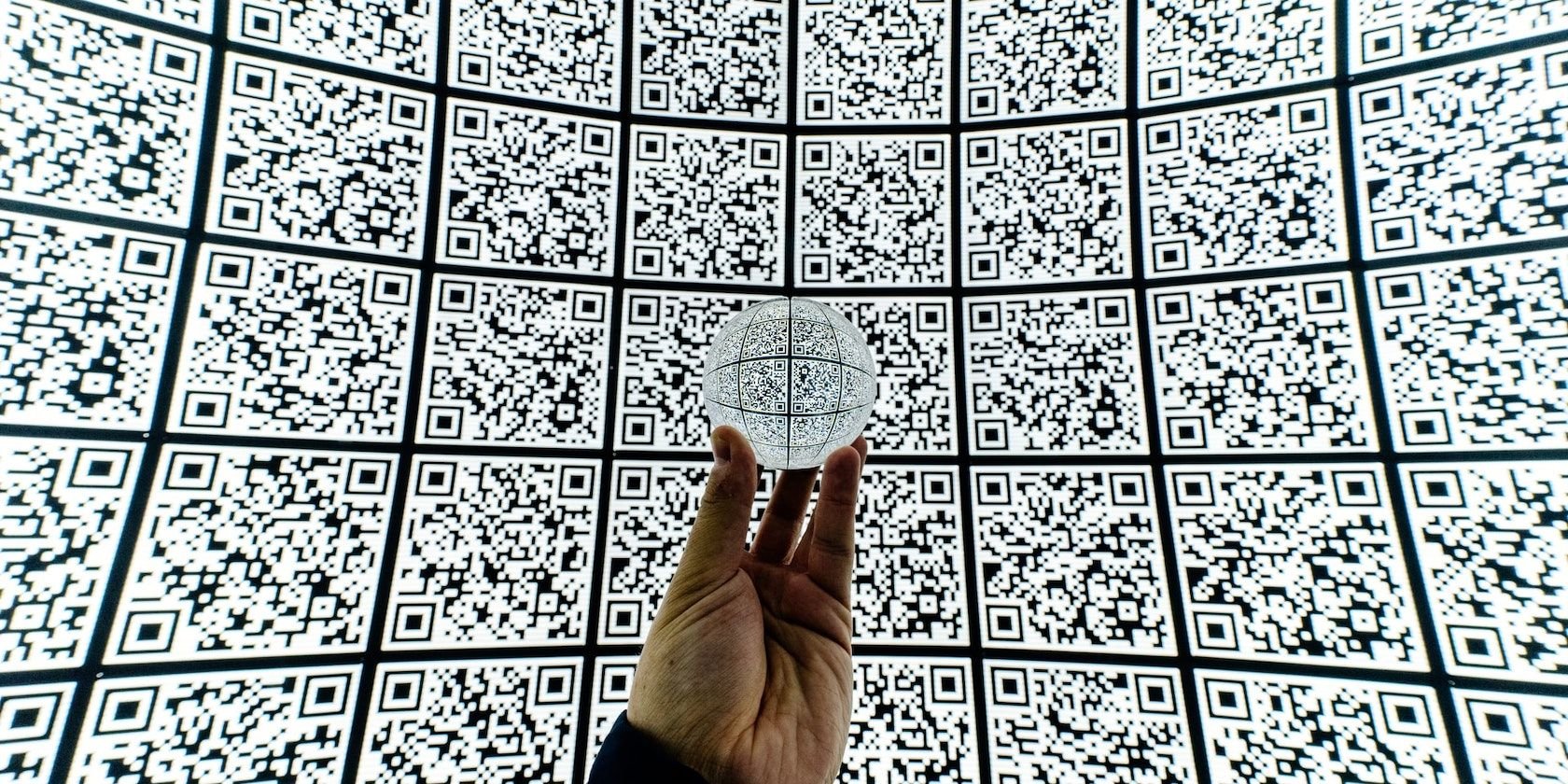 several qr codes on a screen